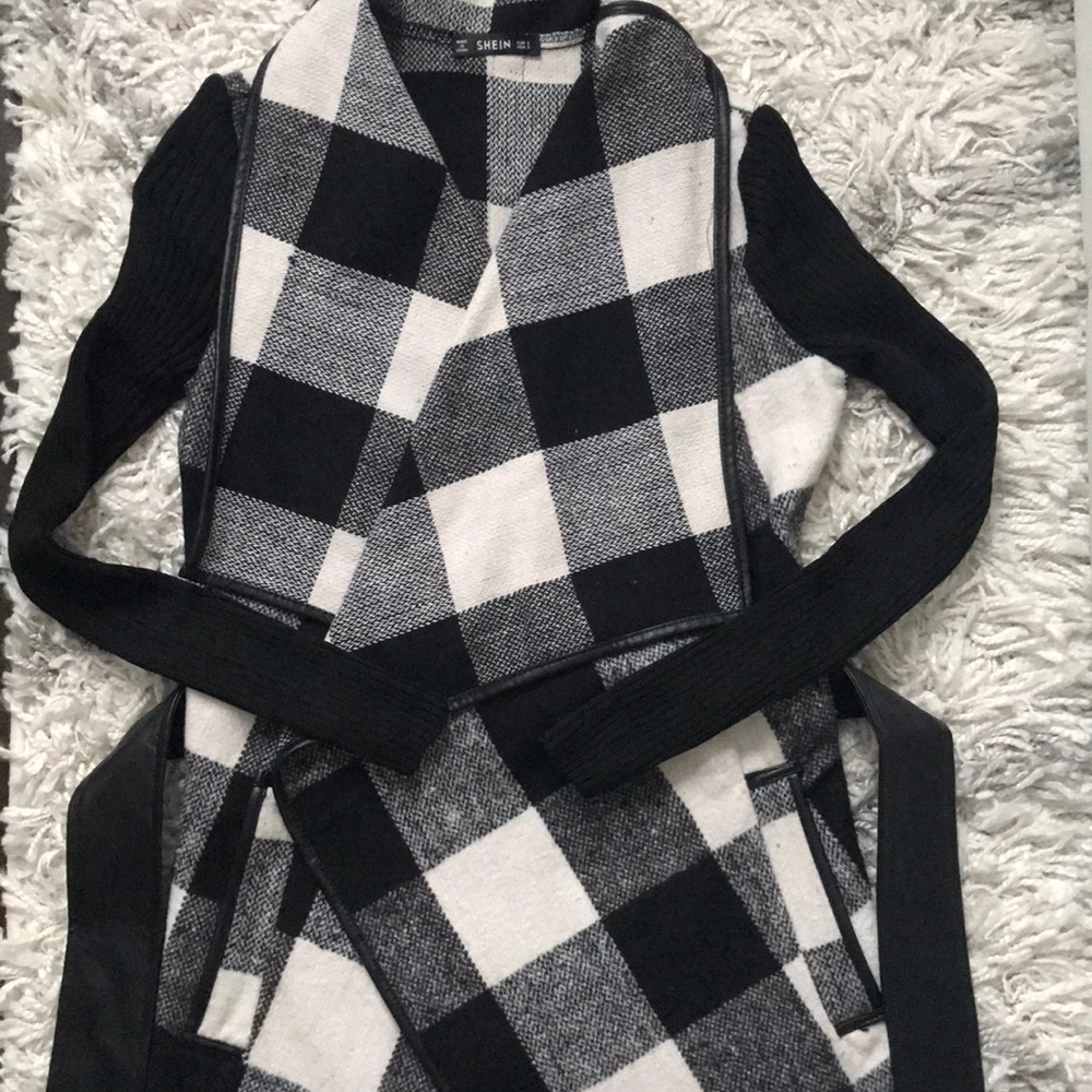 Chic buffalo check jacket.